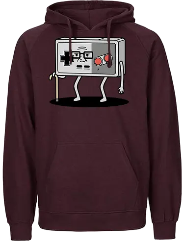 OG Gamer: Classic Controller - NES controller, retro gamer, old school gaming, classic Nintendo, 8-bit, nostalgic, funny gamer, OG gamer, video game humor, t-shirt design, art print, geek humor, vintage console, elderly gamer, D-pad - Fairtrade Hoodie