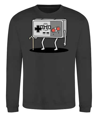 OG Gamer: Classic Controller - NES controller, retro gamer, old school gaming, classic Nintendo, 8-bit, nostalgic, funny gamer, OG gamer, video game humor, t-shirt design, art print, geek humor, vintage console, elderly gamer, D-pad - Sweatshirt