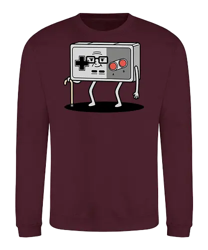 OG Gamer: Classic Controller - NES controller, retro gamer, old school gaming, classic Nintendo, 8-bit, nostalgic, funny gamer, OG gamer, video game humor, t-shirt design, art print, geek humor, vintage console, elderly gamer, D-pad - Sweatshirt