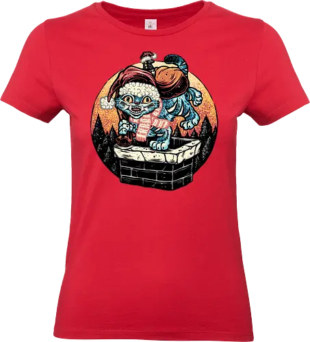 Derpy Chimney - Movie, hunter, demons, tiger, animal, cute, animation, animated, Christmas, Holidays - Standard T-Shirt (Frauen)