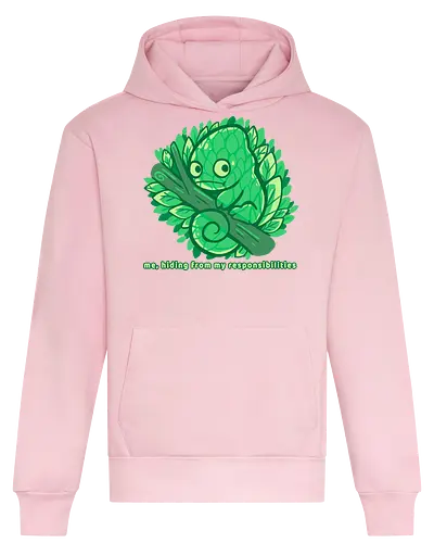 Hiding from my responsibilities - Chamäleon, lustig, verstecken, versteckt, chameleon, funny, hiding, hide, lazy, introvert, camouflage, relatable, nature, leaves, tree - Heavyweight Hoodie