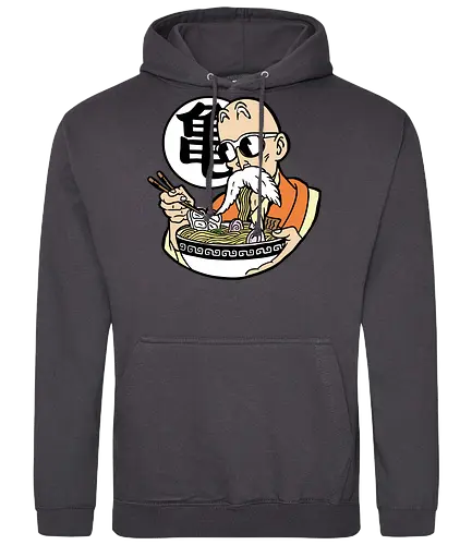  Master Roshi's Ramen Feast - Master Roshi, Kame Sennin, Dragon, DBZ, ramen, anime, manga, food art, fan art, t-shirt design, art print, cool anime art, geek art, Turtle School, Kame kanji, nostalgic. - Standard Hoodie