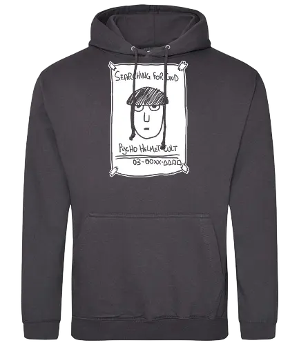 Psycho Helmet Cult Flyer - Mob, Psycho Helmet Cult, Searching for God, anime, manga, fan art, t-shirt design, art print, minimalist, sketchy, cult meme, Shigeo Kageyama, unique anime - Standard Hoodie