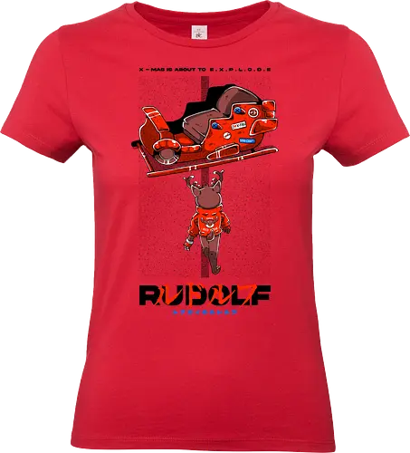 RUDOLF - xmas, merry xmas, akira, anime, japan, japanese, rudolf, reindeer - Standard T-Shirt (Frauen)