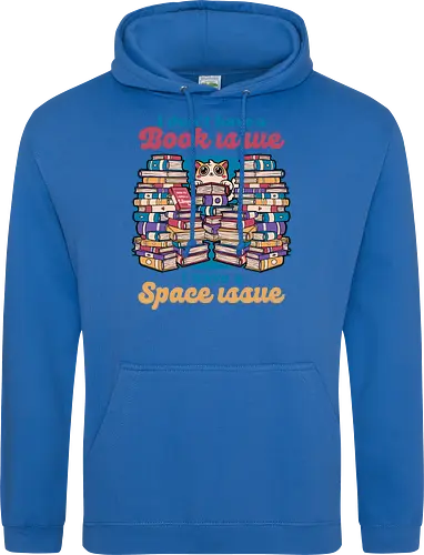 Cat Books Library - Book, Books, Bookworm, Library, Pet, Pets, Adventure, Fantasy, Social Issues, Cat, Cat Owner - Standard Hoodie