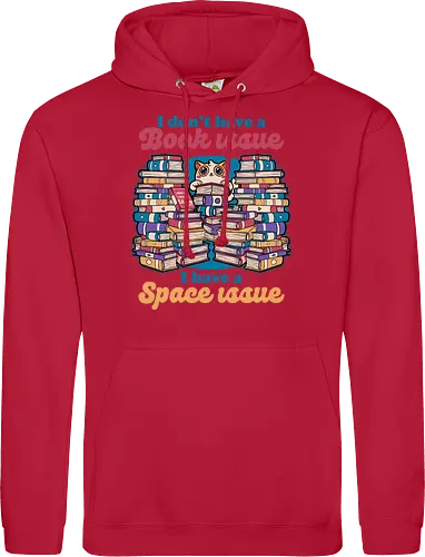 Cat Books Library - Book, Books, Bookworm, Library, Pet, Pets, Adventure, Fantasy, Social Issues, Cat, Cat Owner - Standard Hoodie