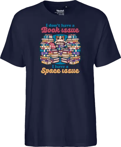 Cat Books Library - Book, Books, Bookworm, Library, Pet, Pets, Adventure, Fantasy, Social Issues, Cat, Cat Owner - Fairtrade T-Shirt