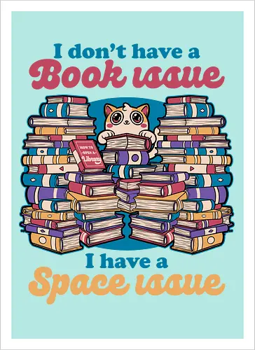 Cat Books Library - Book, Books, Bookworm, Library, Pet, Pets, Adventure, Fantasy, Social Issues, Cat, Cat Owner - Kunstdruck