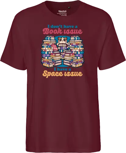 Cat Books Library - Book, Books, Bookworm, Library, Pet, Pets, Adventure, Fantasy, Social Issues, Cat, Cat Owner - Fairtrade T-Shirt