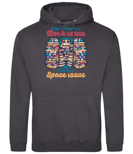 Cat Books Library - Book, Books, Bookworm, Library, Pet, Pets, Adventure, Fantasy, Social Issues, Cat, Cat Owner - Standard Hoodie