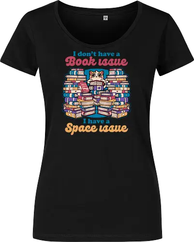 Cat Books Library - Book, Books, Bookworm, Library, Pet, Pets, Adventure, Fantasy, Social Issues, Cat, Cat Owner - Damen T-Shirt