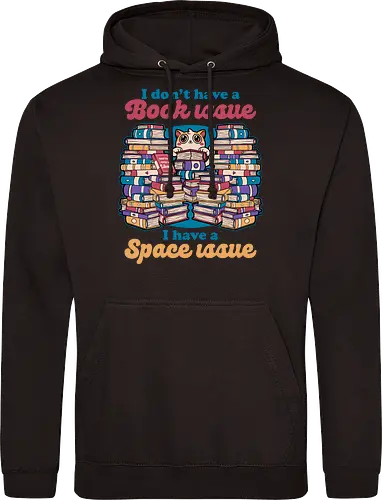 Cat Books Library - Book, Books, Bookworm, Library, Pet, Pets, Adventure, Fantasy, Social Issues, Cat, Cat Owner - Standard Hoodie