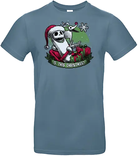 Skeleton Christmas Halloween - Movies, holiday, animation, halloween, christmas, dark fantasy, internet meme, skeleton, classic, stop motion, musical, scary, spooky, dog, pet, ghost, skull, fun, funny - Standard T-Shirt