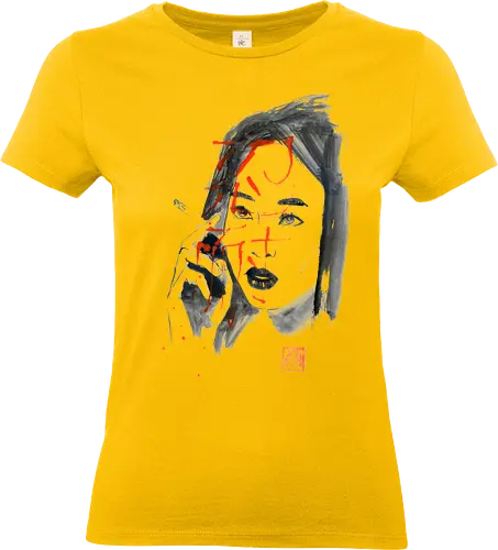 cigarette nintai - cigarette, sumie, japan, woman, kanji, nintai - Standard T-Shirt (Frauen)