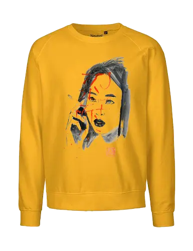 cigarette nintai - cigarette, sumie, japan, woman, kanji, nintai - Fairtrade Sweatshirt