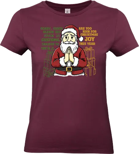 Holiday on Hold - funny christmas, holiday humor, santa parody, christmas satire, retro holiday, tariff joke, customs humor, no gifts, santa stuck, holiday on hold, funny santa, xmas illustration, economic humor, holiday t-shirt, festive parody, funny christmas, holiday humor, santa parody, christmas satire, retro holiday, tariff joke, customs humor, no gifts, santa stuck, holiday on hold, funny santa, xmas illustration, economic humor, holiday t-shirt, festive parody - Standard T-Shirt (Frauen)