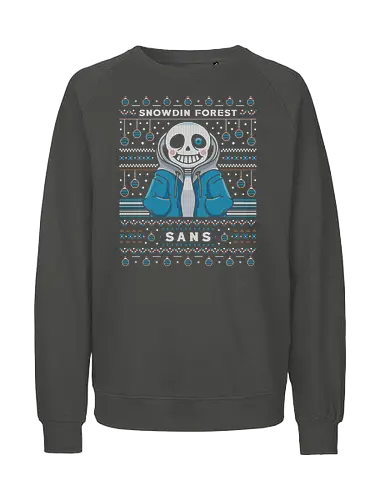 Snowdin Forest Ugly Sweater - Tale, deltarune, muffet, sans, indie game, video game, gaming, rpg, flowey, mettaton, gamer, papyrus, toriel, asgore, ugly christmas sweater, spider cider, christmas, xmas, ugly sweater - Fairtrade Sweatshirt