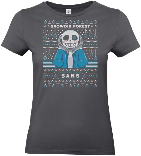 Snowdin Forest Ugly Sweater - Tale, deltarune, muffet, sans, indie game, video game, gaming, rpg, flowey, mettaton, gamer, papyrus, toriel, asgore, ugly christmas sweater, spider cider, christmas, xmas, ugly sweater - Standard T-Shirt (Frauen)