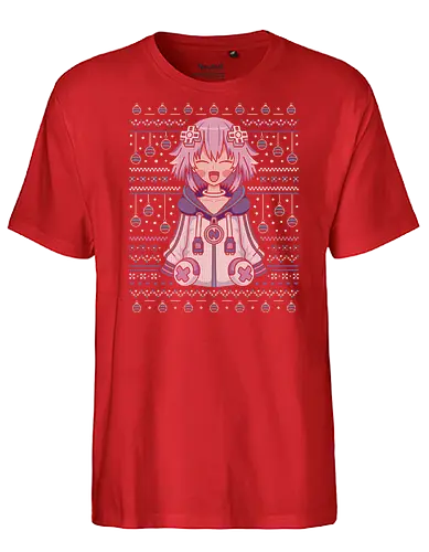 Planeptune Ugly Sweater - hyperdimension neptunia, purple heart, megadimension, superdimension, 4 goddesses online, nep nep, super neptunia rpg, neptune, video game, gaming, gamer, jrpg, nepgear, top nep, ugly christmas sweater, christmas, xmas, nepnep - Fairtrade T-Shirt