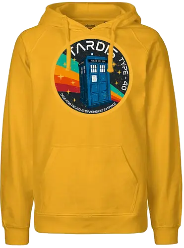 TARDIS type 40 - retro, vintage, logo, tardis, Doctor, space, time machine, 80s, 90s, series - Fairtrade Hoodie