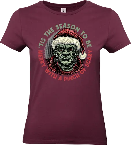 Merry with a pinch of Scary - Movie, film, horror, monster, creature, Christmas, Holidays, Santa Claus - Standard T-Shirt (Frauen)