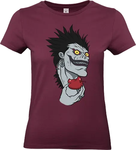  Ryuk and His Apple - Ryuk, Death, Shinigami, apple, fan art, t-shirt design, art print, cool anime villain, geek art, stylish, Light Yagami, iconic character, dark fantasy, shinigami eyes. - Standard T-Shirt (Frauen)
