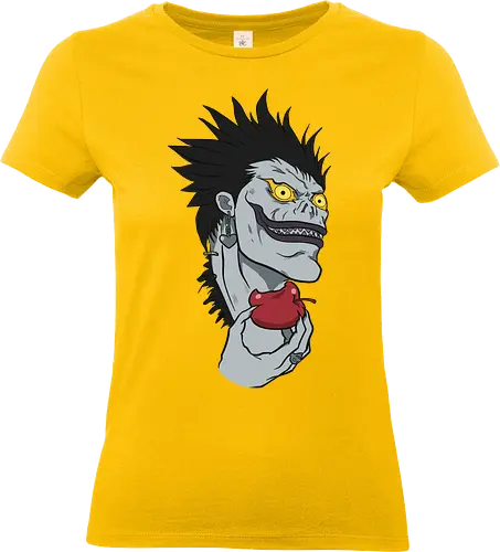  Ryuk and His Apple - Ryuk, Death, Shinigami, apple, fan art, t-shirt design, art print, cool anime villain, geek art, stylish, Light Yagami, iconic character, dark fantasy, shinigami eyes. - Standard T-Shirt (Frauen)