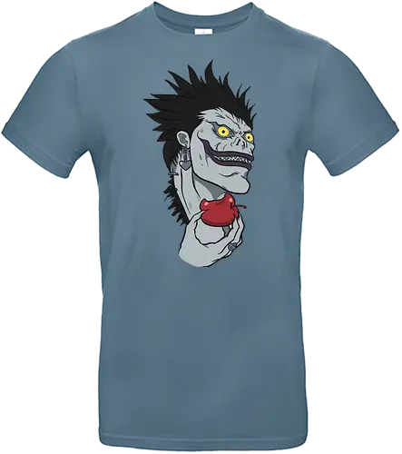  Ryuk and His Apple - Ryuk, Death, Shinigami, apple, fan art, t-shirt design, art print, cool anime villain, geek art, stylish, Light Yagami, iconic character, dark fantasy, shinigami eyes. - Standard T-Shirt