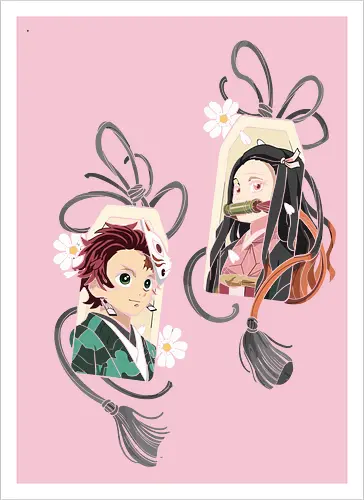 Kamado Siblings Omamori Charms