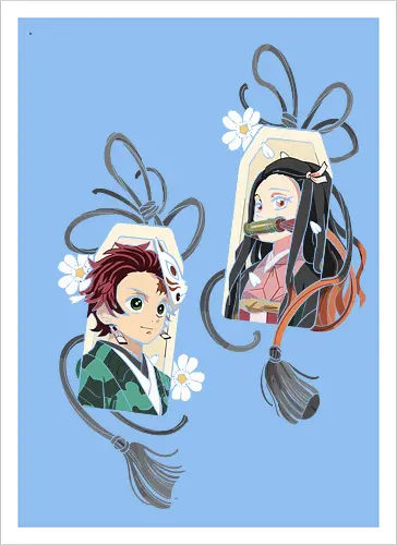Kamado Siblings Omamori Charms
