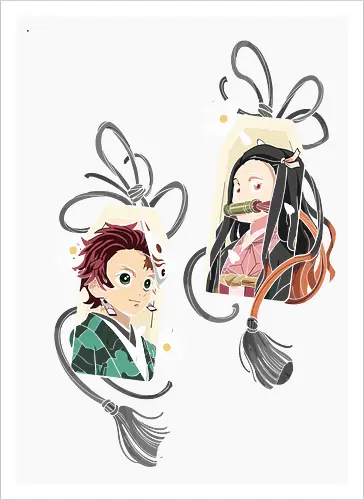 Kamado Siblings Omamori Charms