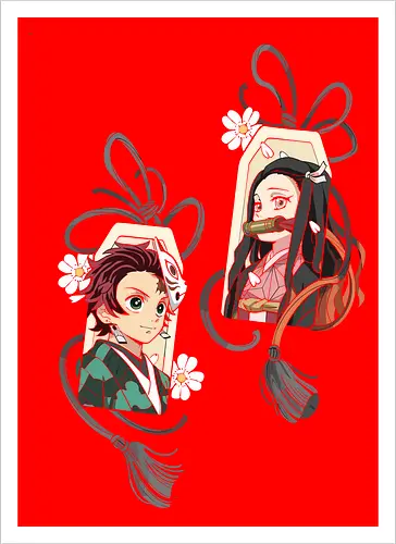 Kamado Siblings Omamori Charms