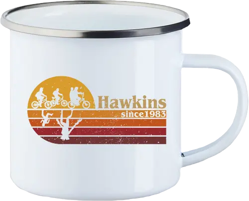 Hawkins vintage - vintage, retro, series, hawkins, Strange, 80s, 90s - Emailletasse