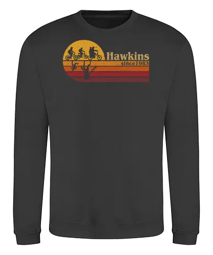 Hawkins vintage - vintage, retro, series, hawkins, Strange, 80s, 90s - Sweatshirt