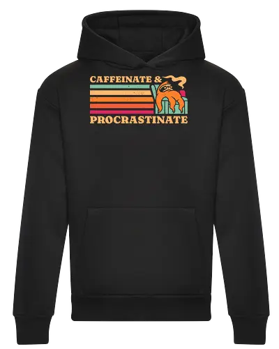 Caffeinate & Procrastinate Retro Sloth 