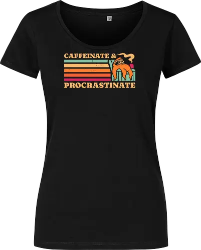 Caffeinate & Procrastinate Retro Sloth 