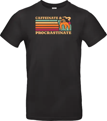 Caffeinate & Procrastinate Retro Sloth 