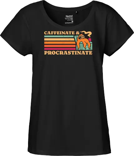 Caffeinate & Procrastinate Retro Sloth 