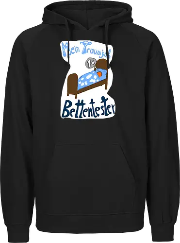 Traumjob Bettentester, mit weißem Hintergrund