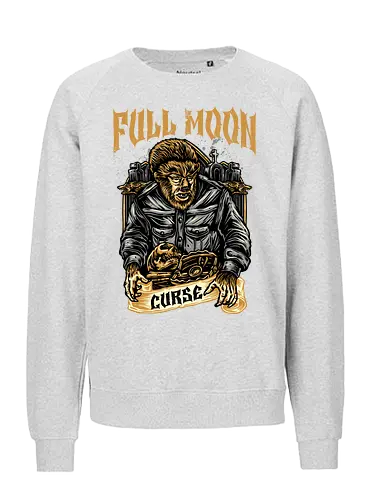 Full Moon Curse - Movie, film, novel, horror, monster, creature, characters, werewolf - Fairtrade Sweatshirt