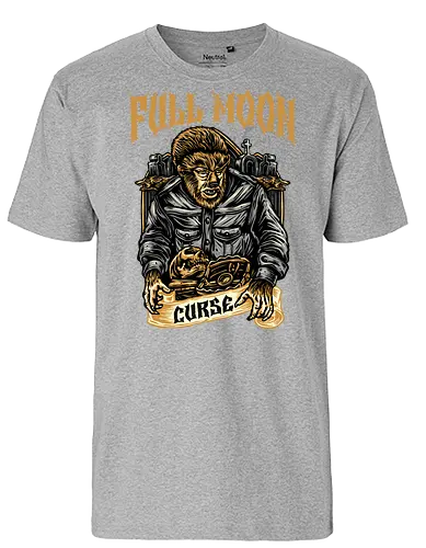 Full Moon Curse - Movie, film, novel, horror, monster, creature, characters, werewolf - Fairtrade T-Shirt