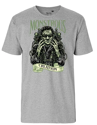 Monstrous Creation - Movie, film, novel, horror, monster, creature, characters, monsters - Fairtrade T-Shirt