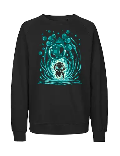 The Water Spider Within - water, spider, game, video game, silhouette, gaming, monster, Wasser, Spinne, Spiel, Videospiel - Fairtrade Sweatshirt
