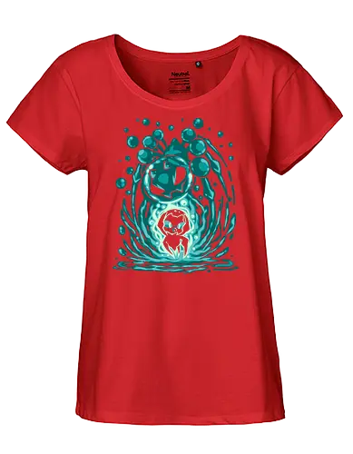The Water Spider Within - water, spider, game, video game, silhouette, gaming, monster, Wasser, Spinne, Spiel, Videospiel - Fairtrade Girl Shirt