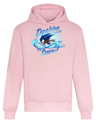 Dashing Through  - Hedgehog, The Hedgehog, Winter, Snow, Christmas - Heavyweight Hoodie