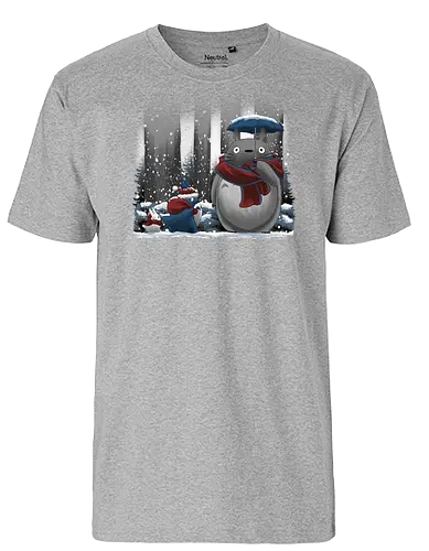 Neighbor In Snow - Anime, famous anime, Winter, Christmas, Snow - Fairtrade T-Shirt