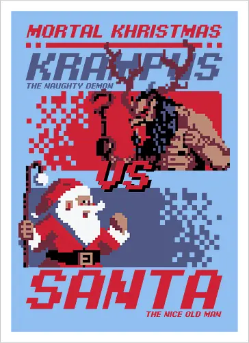 Christmas Fight - Pixel Santa vs Krampus