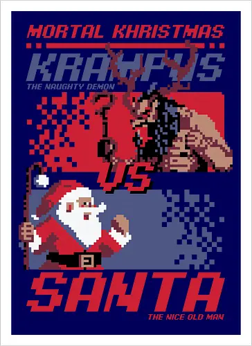 Christmas Fight - Pixel Santa vs Krampus