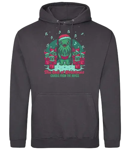 Cthulhu Christmas Carol - Lovecraft, HP Lovecraft, Cthulhu, deep one, demon, carol, song, call of cthulhu, scary, Holiday, Winter, Christmas, Christmas Vacation, Christmas, Christmas Eve, snow, creepy - Standard Hoodie