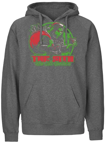 Evil Star Stealing Christmas  - book, green, villain, Movies, Scifi, Space, Action, Space Opera, classic, movie, lightsaber, christmas, santa claus, naughty list, naughty, gift, gifts - Fairtrade Hoodie